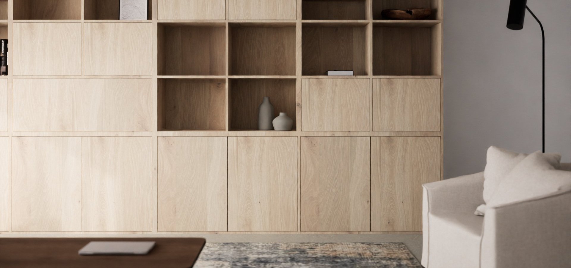 Maatwerk interieur van massief hout