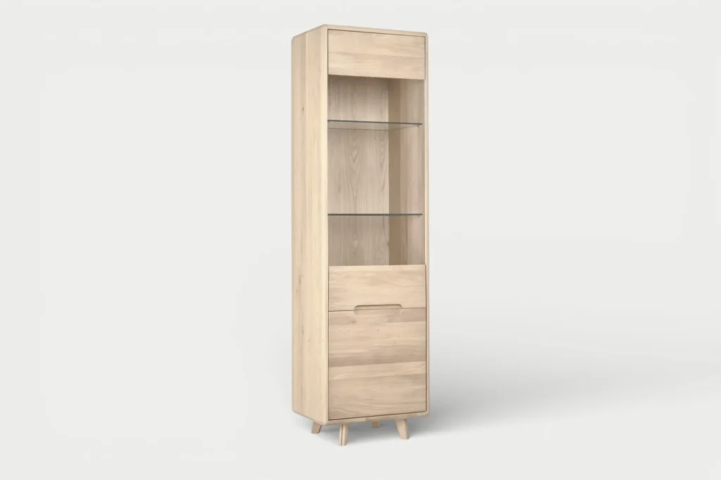 Jelsan Select / Ardin Vitrinekast Slim / Massief Houten Vitrinekast