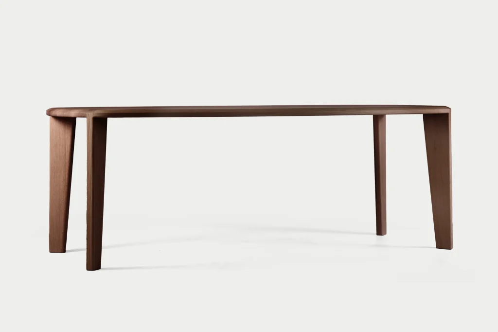 Niven / Deens Ovale Tafel in Massief Notenhout