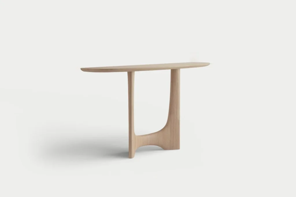 Oskar / Console Table / Architectonische Sidetable in Massief Hout