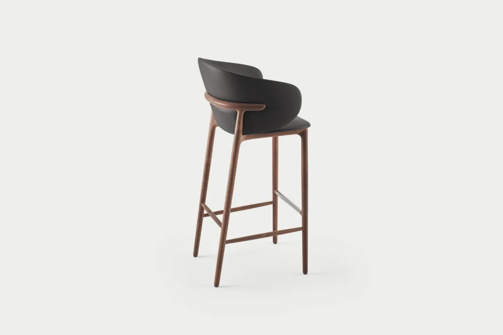 Artisan / Mela Bar kruk / Design Barstoel met Ergonomische Zitting en Houten Frame